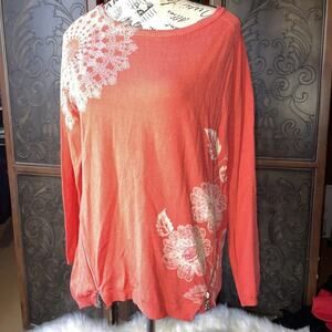 Desigual Women's Size S Coral‎ Blouse / Shirt